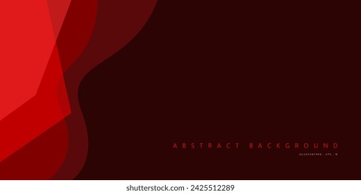 Red layer overlaps minimalist abstract background for template design. Vector illustration
