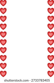 Rotes geschichtetes Herz, Vektorposter, Valentinstag Grußkartendesign