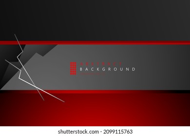 Red layers and black background. vector overlapping layer on space. concept design