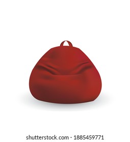 Red lazy bag. vector illustration