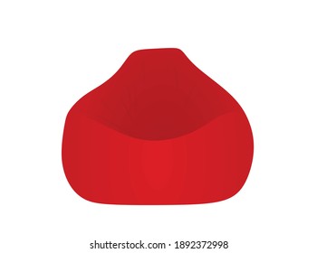 Red lazy bag. vector illustration