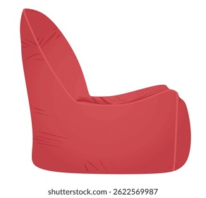 Saco preguiçoso vermelho. ilustração vetorial