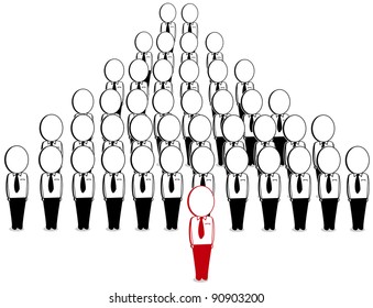 red lead and his team lined up to form an arrow to the rear