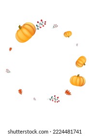 Red Leaf Background White Vector. Plant Harvest. Orange October Card. Floral Texture. Burgundy Leaves Wreath Banner.