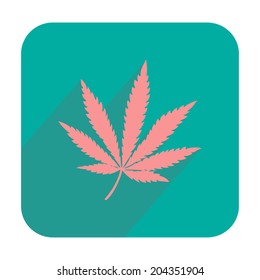 Red leaf cannabis icon