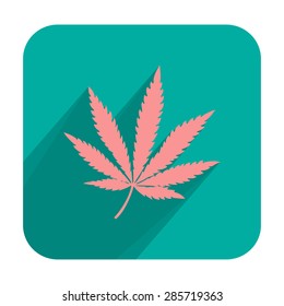 Red leaf cannabis icon