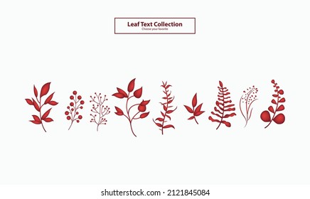 red leaf design set background vector floral decorative element collection summer wallpaper tree