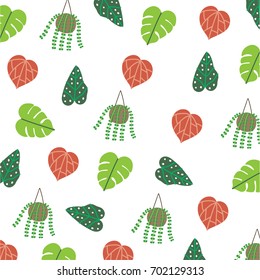 Red leaf and Green leaf .Vector illustration