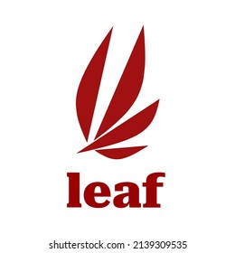red leaf logo design.For your company's needs
