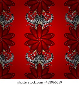 Red leaf on red gradient background. Vector illustration.