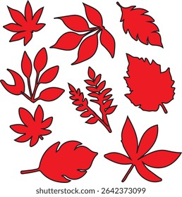 red leaf pattern, autumn leaves, seasonal design, botanical art, fall foliage, nature print, vibrant red leaves, leaf repeat, decorative plant, leaf clipart