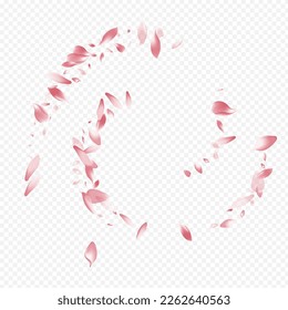 roter, vektor-transparenter Hintergrund. Pfirsichfarbene Abdeckung. Confetti Springtime Template. Blumenkarte. Pink Sakura Beauty Poster.