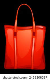 red leather bag vector illustration