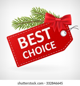 Red leather price christmas vector labels best choice. 