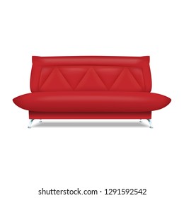 Red leather sofa icon