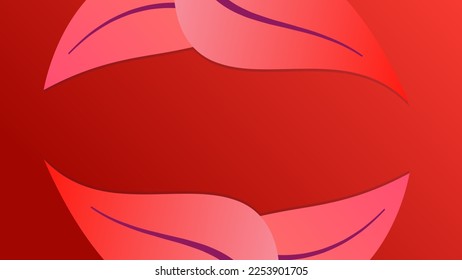 Red leaves effect illustration isolated vector background