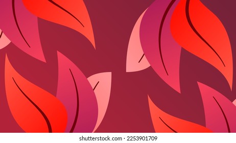 Red leaves effect illustration isolated vector background