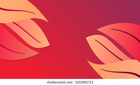 Red leaves effect illustration isolated vector background