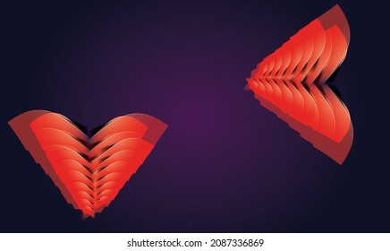 red leaves on abstract background