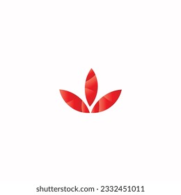 red leaves Sleek, elegant, and clean logo design with abstract elements that exudes sophistication and a timeless aesthetic