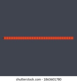 Red led strip lights icon. Cartoon of red led strip lights vector icon for web design isolated on white background