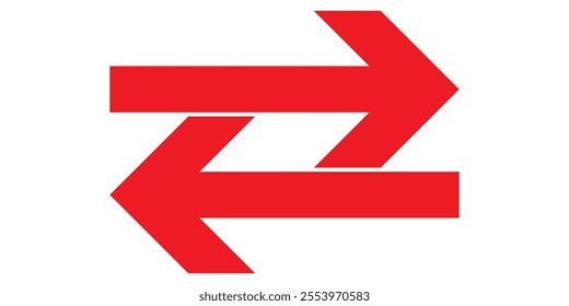 Red left arrow icon isolated on white background . Go to left arrow icon vector