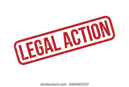 Red Legal Action Rubber Stamp Seal Vector