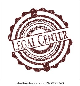 Red Legal Center grunge stamp
