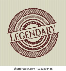 Red Legendary distressed rubber seal