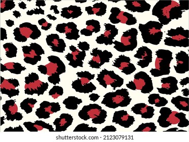 red leopard pattern design valentine day