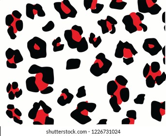 red leopard print animal design 