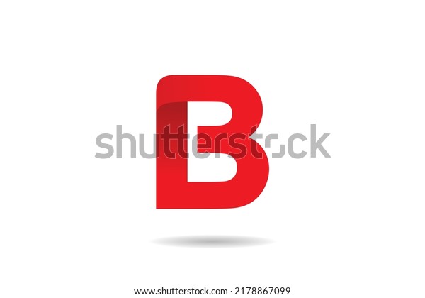 Red Letter B Logo Design Stylish Stock Vector (Royalty Free) 2178867099 ...