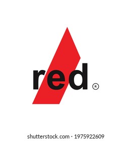 Red letter, clean, elegant modern corporate vector logo