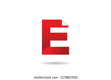 red letter E logo design stylish luxury and elegant. suitable for business, technology, enterprise, advertising marketing, etc. typography E, monogram E. initial letter E logo