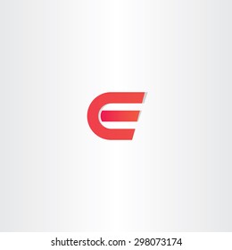 red letter e logotype symbol vector icon emblem