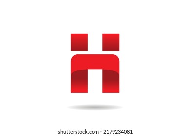 red letter H logo design stylish luxury and elegant. suitable for business, technology, enterprise, advertising marketing, etc. typography H, monogram H. initial letter H logo