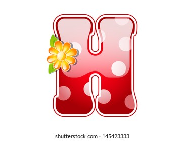 Red Letter H Spots Flower Stock Vector (Royalty Free) 145423333 ...