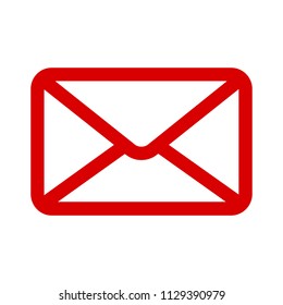 Red letter icon - stock vector