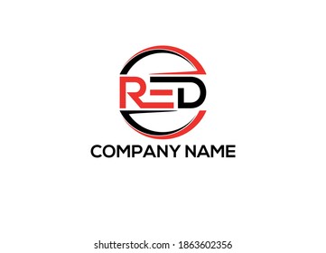 RED Letter Logo Design with Creative Modern initial icon template