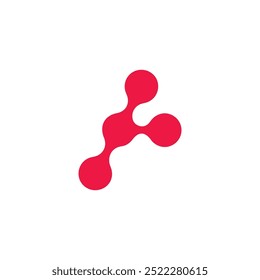 A red letter logo, icon, vector illustration