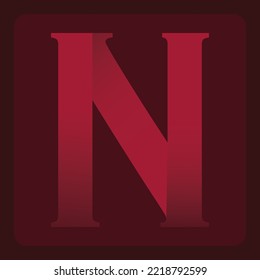 red letter logo with shadows icon for app or menu bar