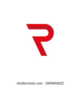 letra roja P o R para el logotipo, muy buena para la identidad empresarial