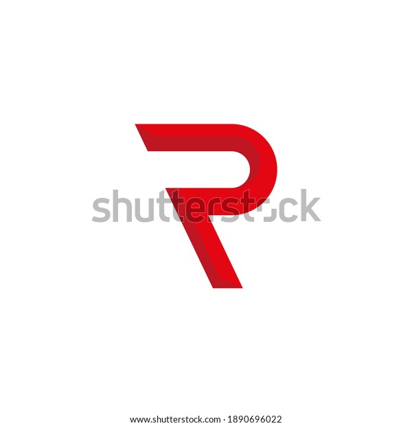 Red Letter P R Logo Very Stock Vector (Royalty Free) 1890696022 ...