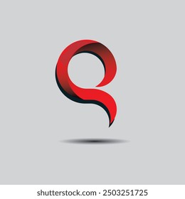 Red letter Q combination logo vector icon, good for business logo or other