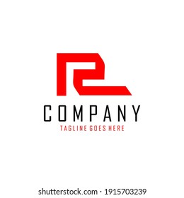 red letter R logo vector