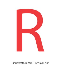 LETRA ROJA R VECTOR DE ARTE DE CLIP SENCILLO