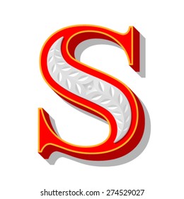 Red letter S.