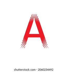 A red letter vector design