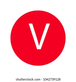 Red Letter V.Icon.