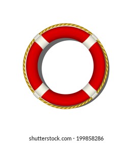 Red life buoy
